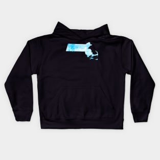 Blue Massachusetts Kids Hoodie